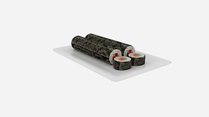 sushi long roll sliced model