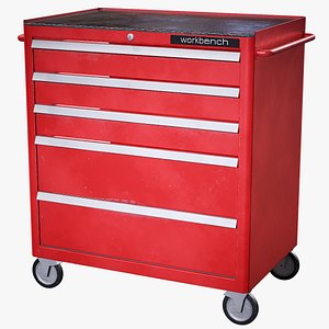 Workbench Shelf With Cases Red