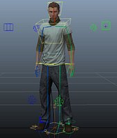 basic human game ready rig MAYA