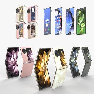 3D OPPO Find N3 Flip rigged animated  all colors model