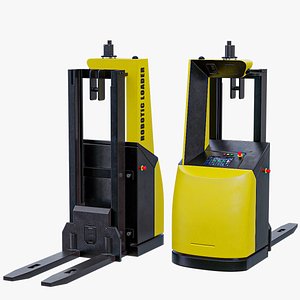 3D Autonomous Robotic Warehouse Forklift Small PBR