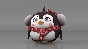 3D penguin rig model
