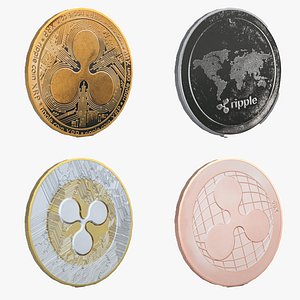 XRP Coin Collection 3D model
