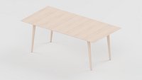Pale Dining Table with Tapered Legs