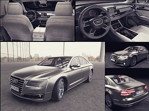 Gray Car Audi A8 3D