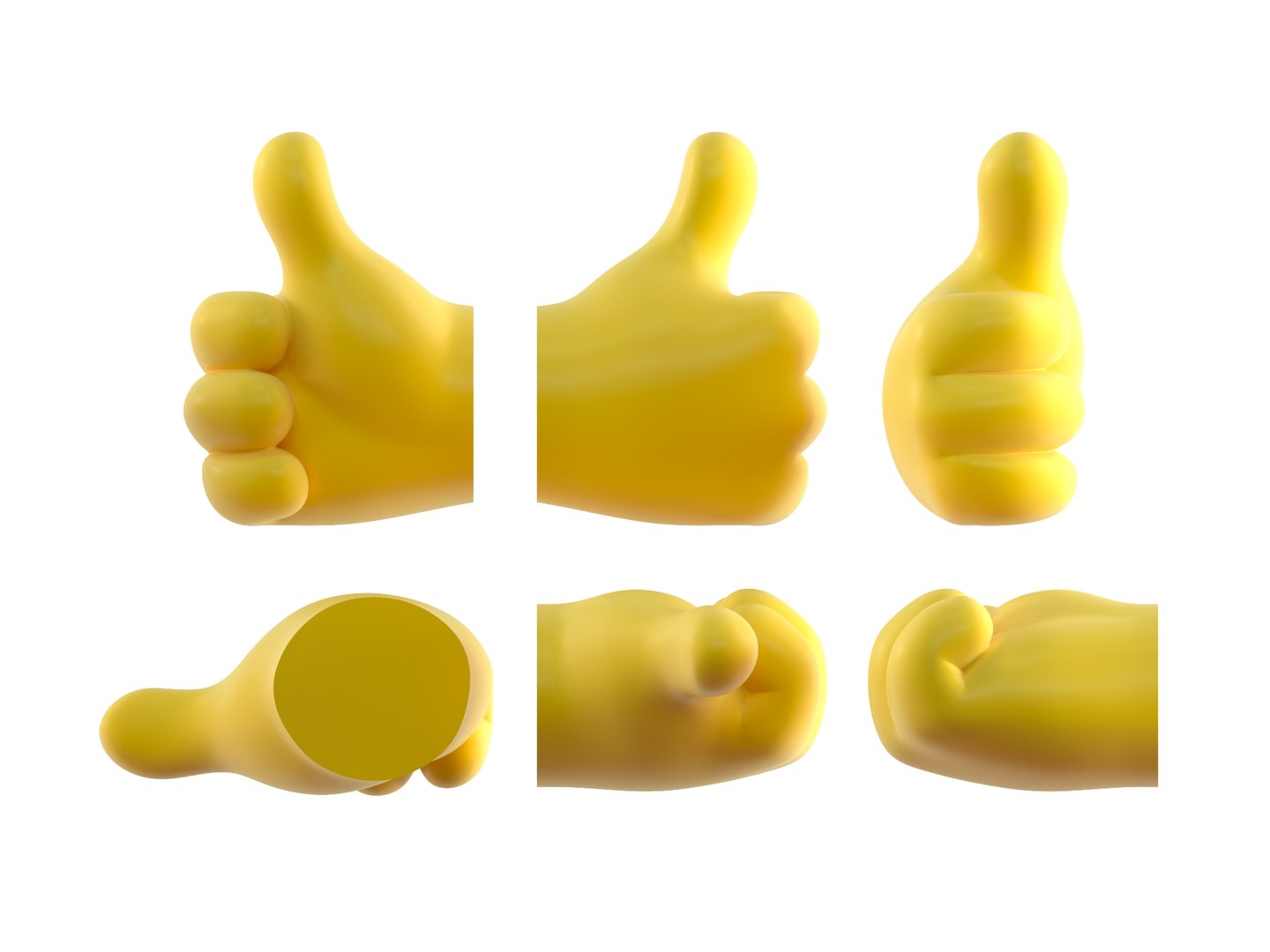 3D Simpsons Hand - Like - TurboSquid 2536694