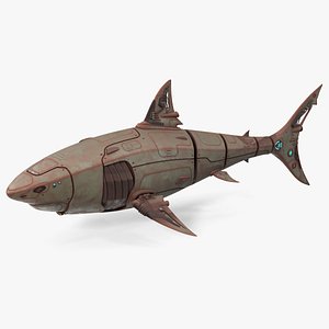 3D Rusty Shark Robot