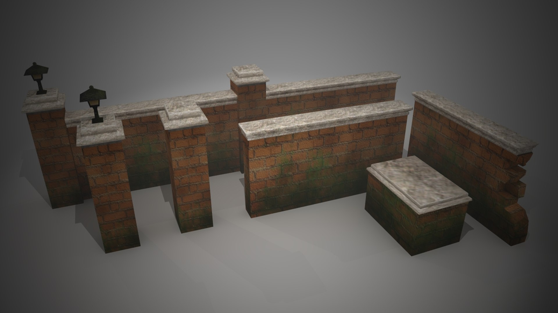 3d Model Brick Wall Kit