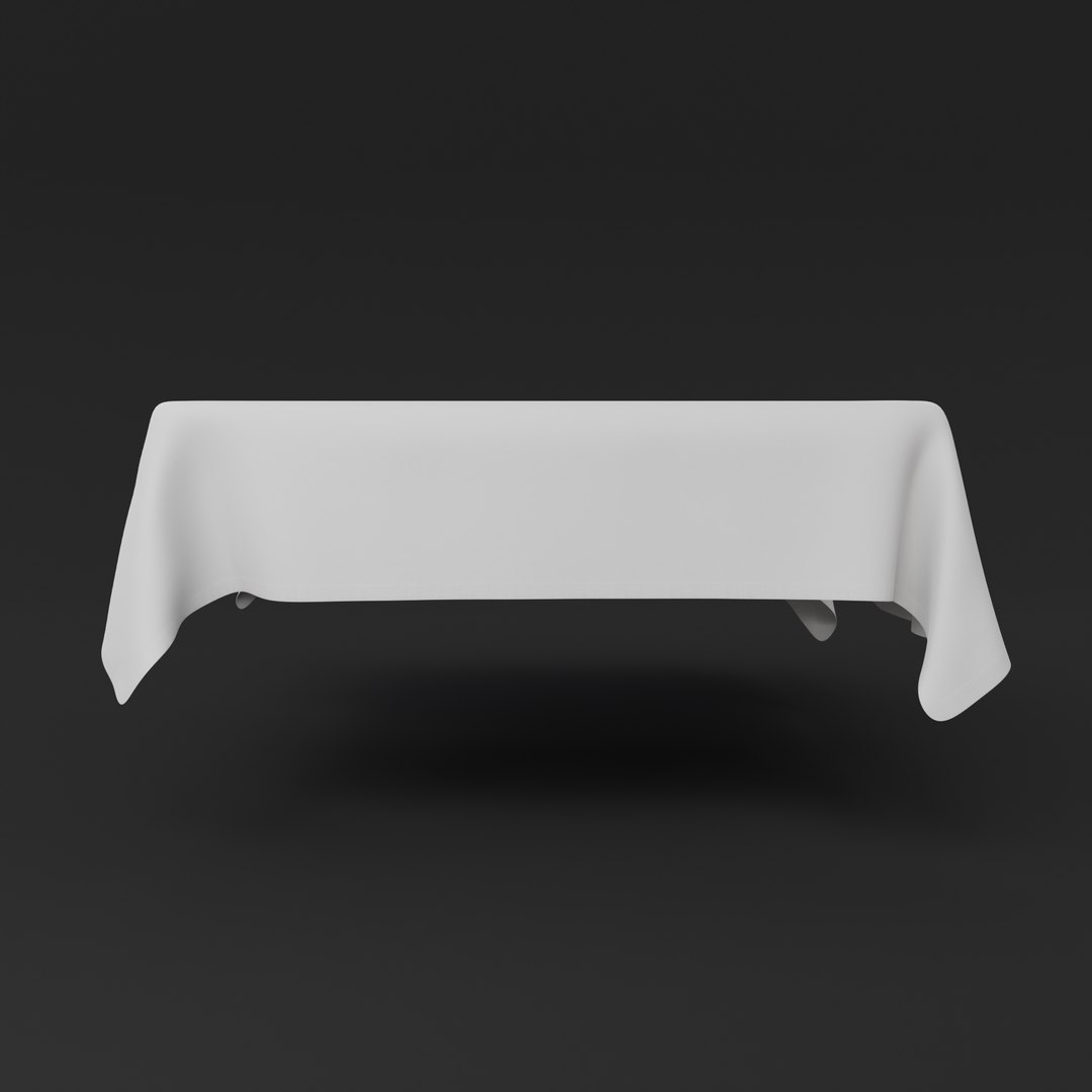 Square Cloth Table 3D model - TurboSquid 1956293