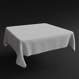 Square Cloth Table 3D model
