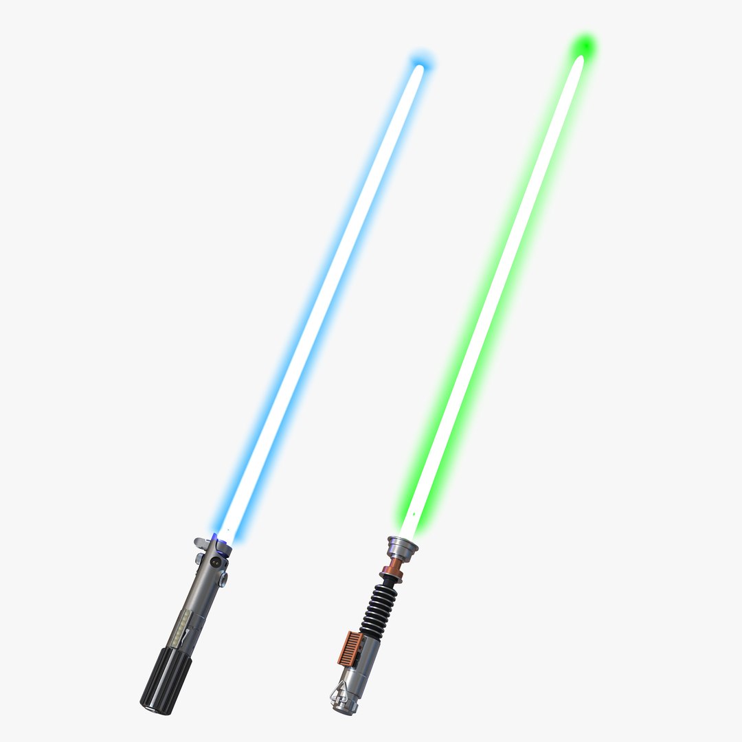 Star Wars Luke Skywalker Lightsabers 3D Models 3D model preview