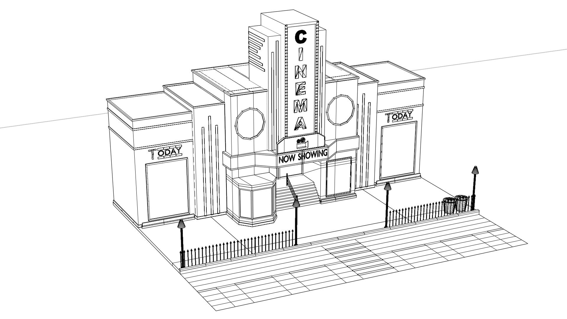 Free 3D Cinema Hall Model - TurboSquid 2387463