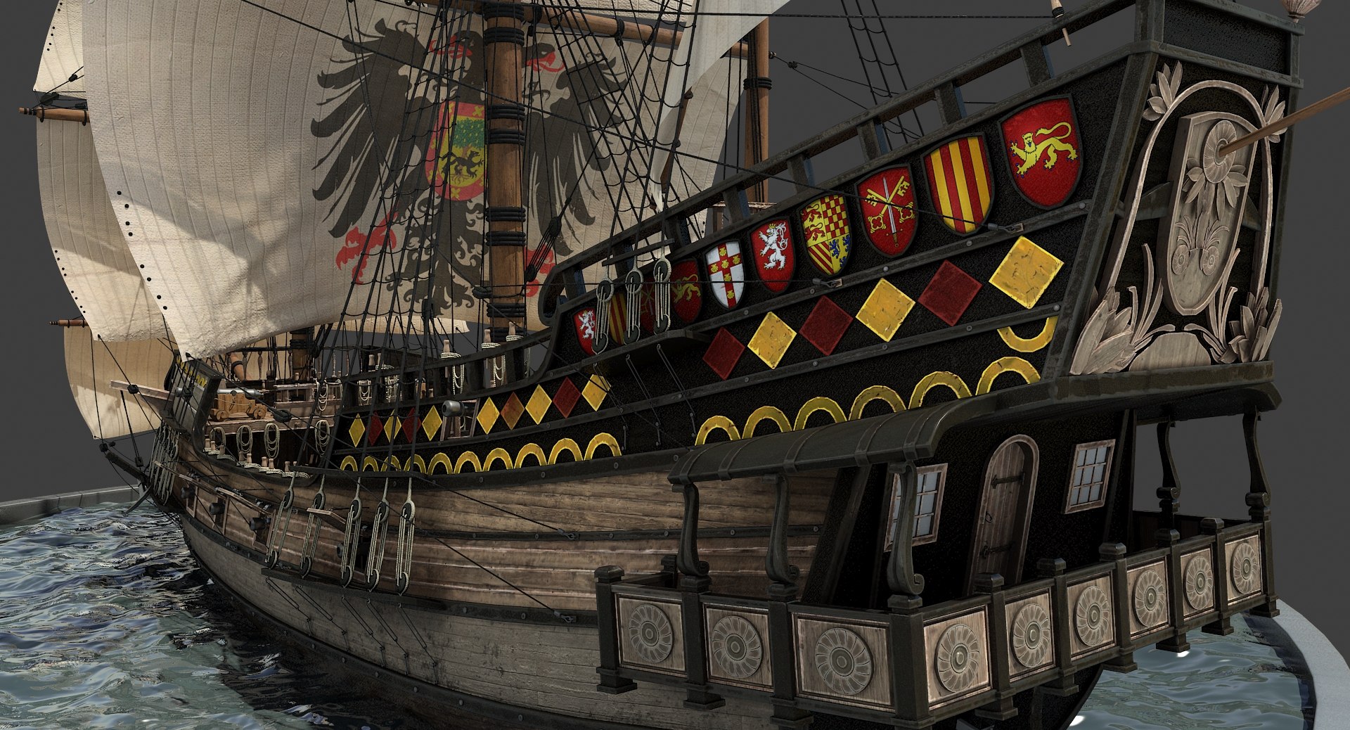 3D model galleon realistic prop https://p.turbosquid.com/ts-thumb/ud/d5e9ey/zKFn1Oyt/galleon10_13a/jpg/1550607331/1920x1080/fit_q87/0b2f35bc18a9e8de57d70aba92b0a4f0cef6eb8b/galleon10_13a.jpg