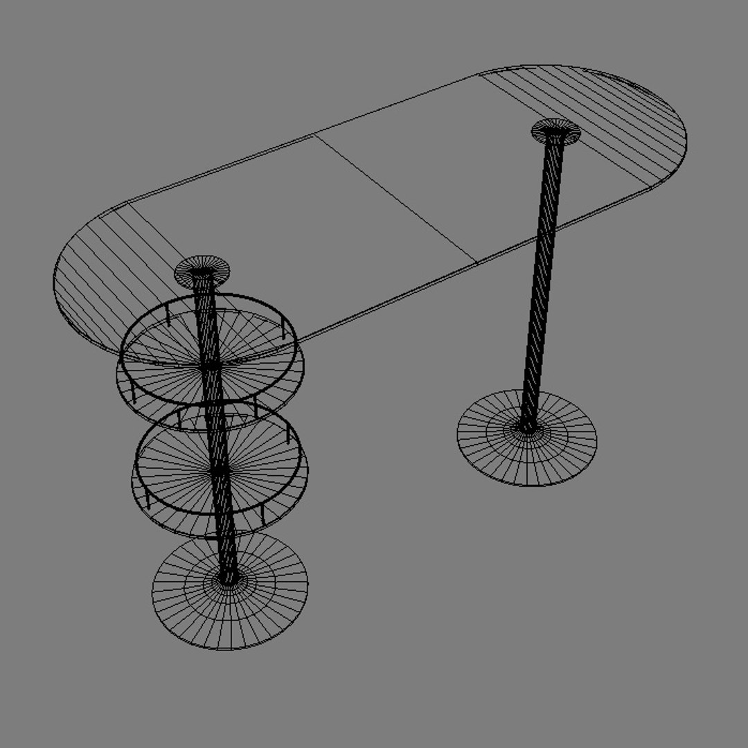 retro bar table 3d model