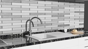 3D modern kitchen model