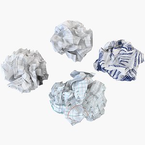 3D model Crumpled Papers