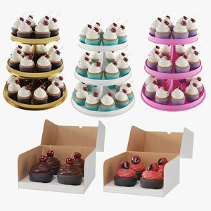 3D model Cupcakes Set