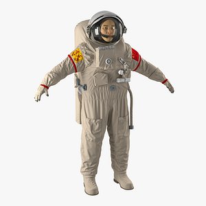 Chinese Astronaut Wearing Space Suit Feitian
