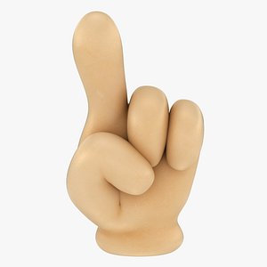 Cartoon Glove Hands Direction Sign
