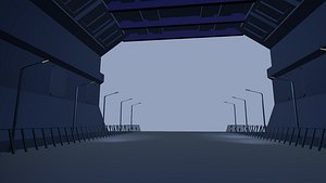 3D sci-fi tunnel