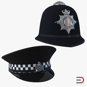 uk police hats 3ds
