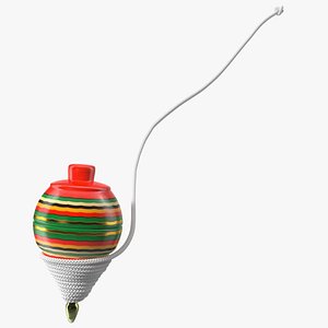 Spinning Toy Unreeled Painted 3D model