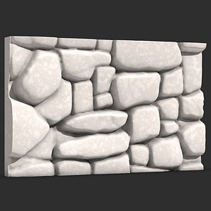 Stone Wall 019 3D