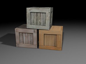 wood crates 3d 3ds