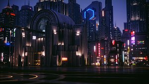 Cyberpunk Station 3D model