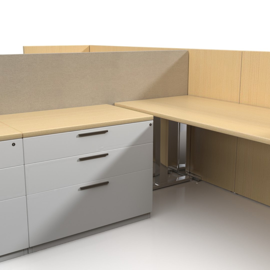 3D Office Desk Workstation PBR Model - TurboSquid 2222574