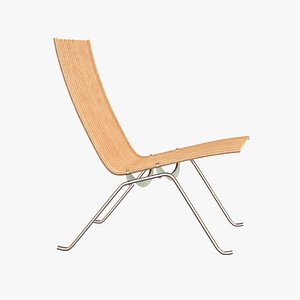 chair rattan lounge poul 3d model