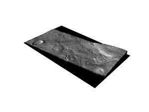 3D MARS VR - Valleys in Tyrrhena Terra model