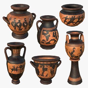 3D model greek pottery