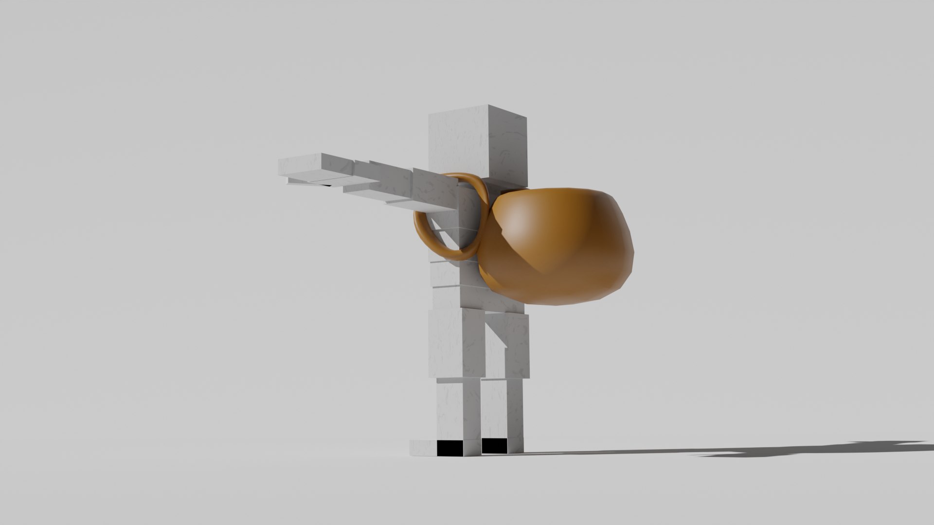 Block Guy With A Sack 3D Model - TurboSquid 2457852