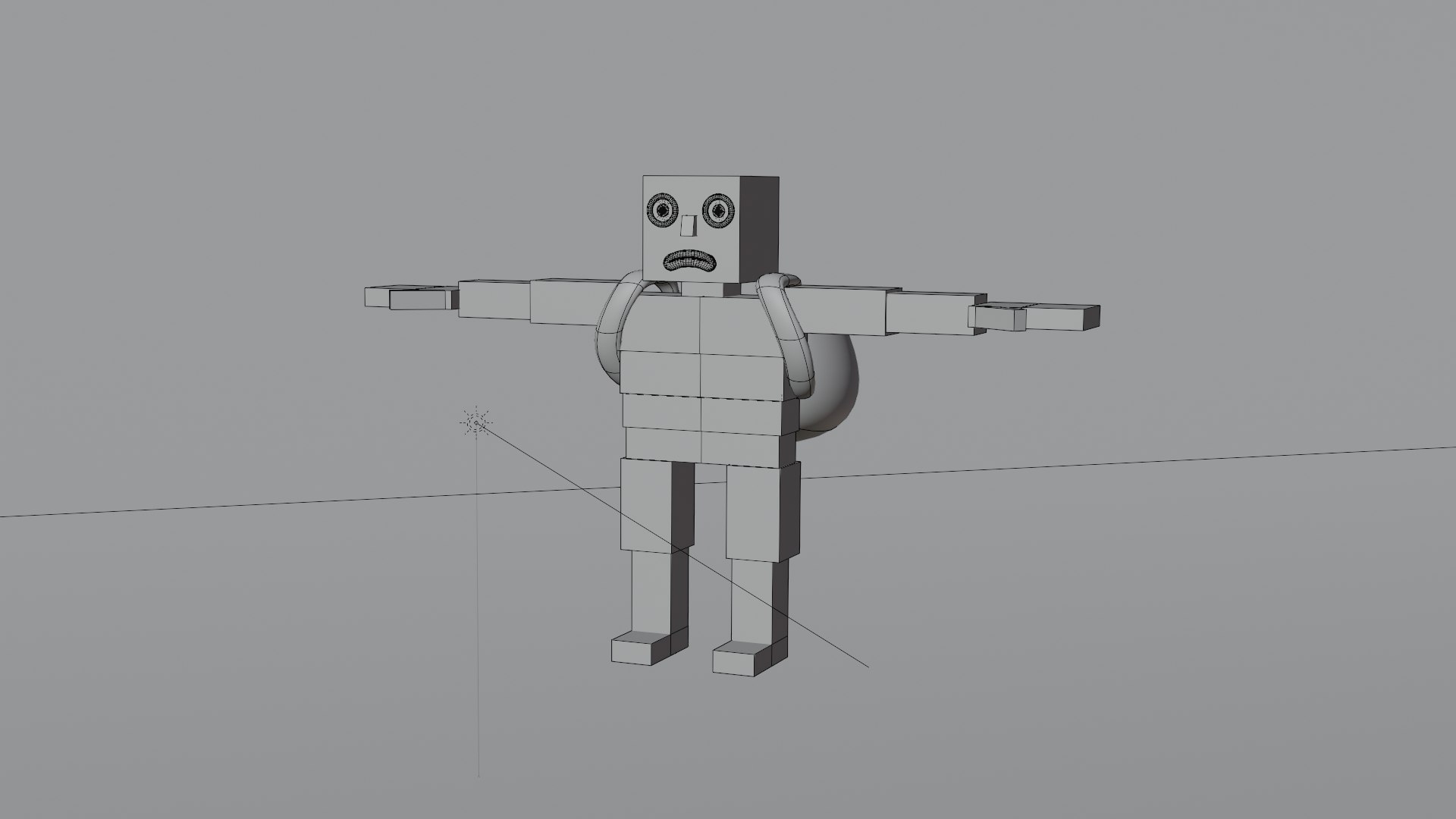 Block Guy With A Sack 3D Model - TurboSquid 2457852