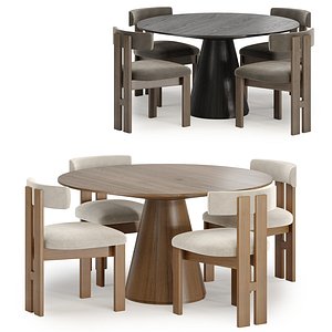 3D ceremony chair with royale table model