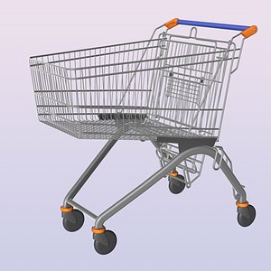 3d shopping cart trolley