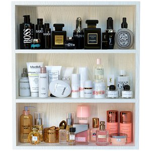 3D Shelf with cosmetics in a beauty salon 12 model