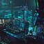 3D futuristic cyberpunk hacker redshift