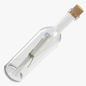message bottle 1 3D model