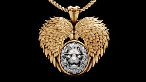 wing lion pendant