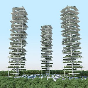 Hydroponics Vertical Farm Buildings 04 model