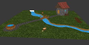 maya house village scene