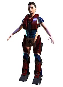 female soldier 3d max