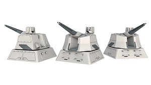 Autonomous RAPID Fire Turret Thales 3D model