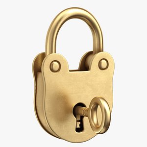 padlock lock old 3D model
