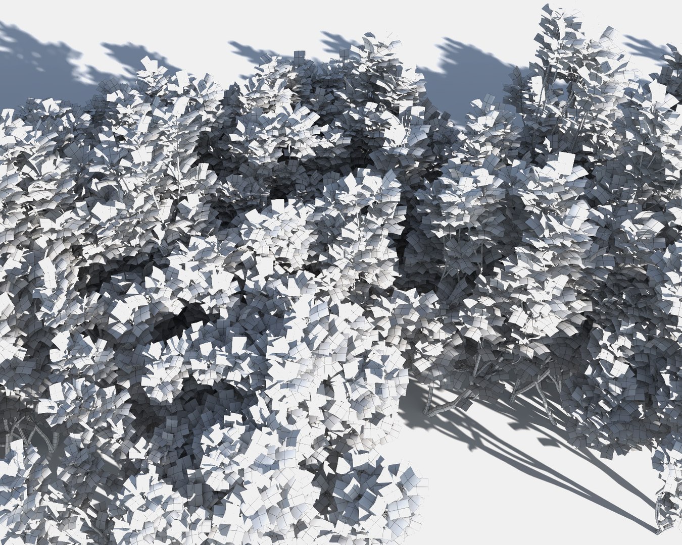 3d Bushes Multiscatter Scatterable Model