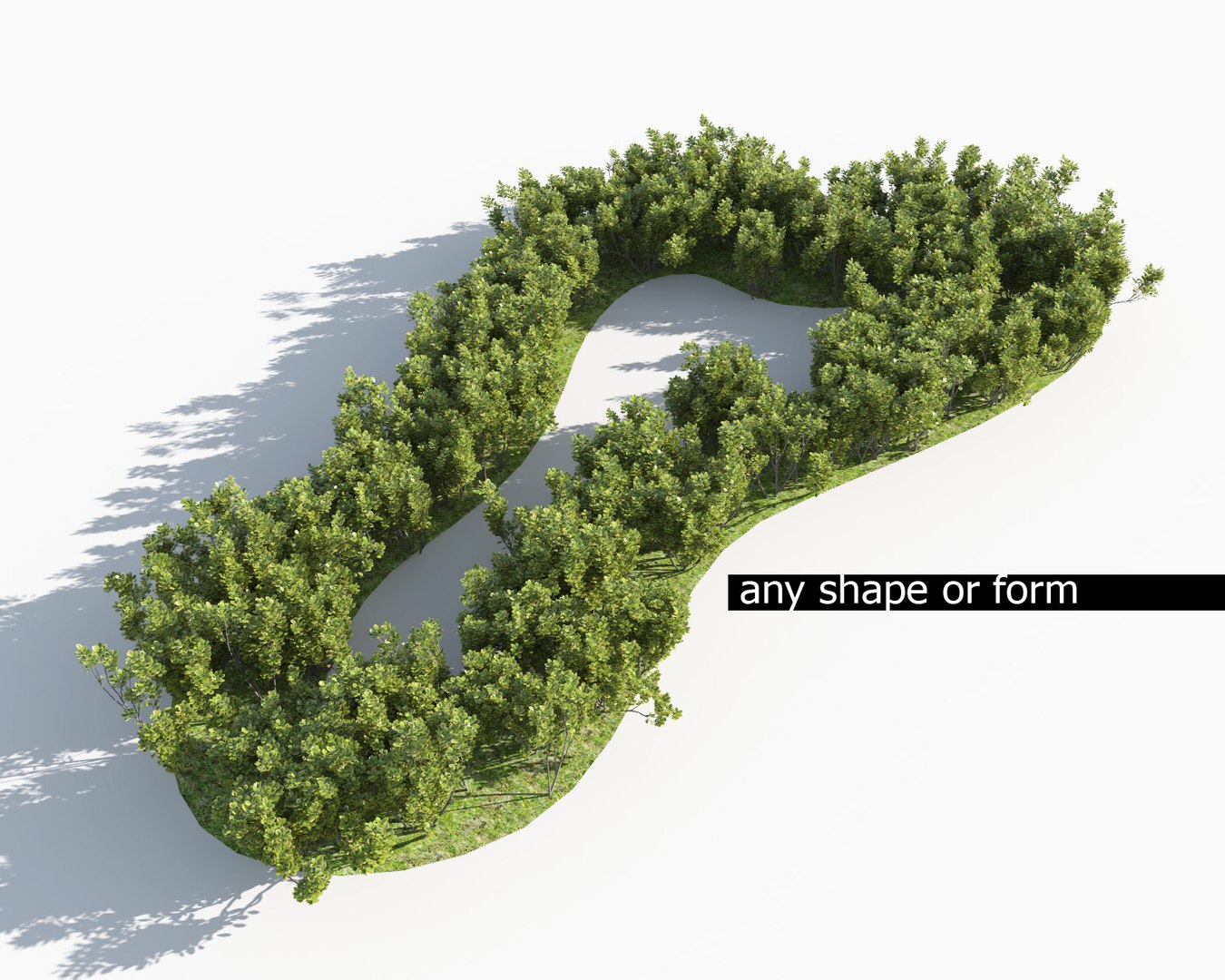 3d Bushes Multiscatter Scatterable Model