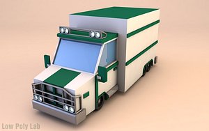 truck polygonal 3d model