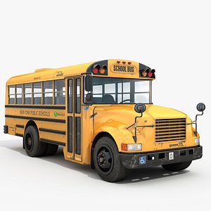 classic school bus small 3D